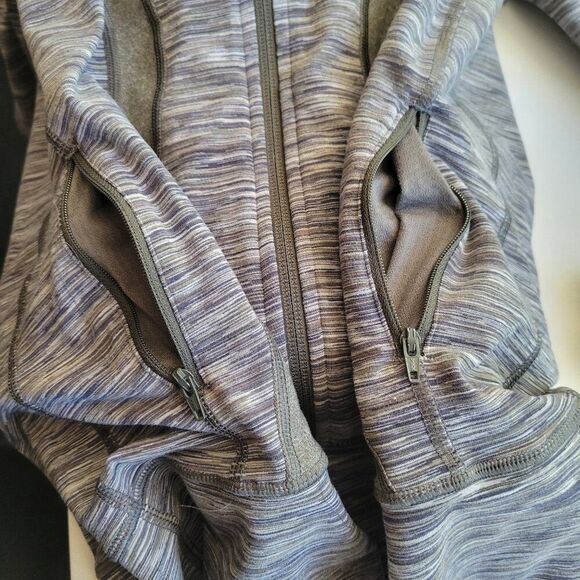 Lululemon Women's Stride Jacket Hoodie Wren Space Dye Zipper High Collar | Sz 10 - Picture 6 of 16
